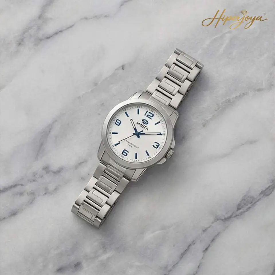 Reloj de acero tres agujas  7