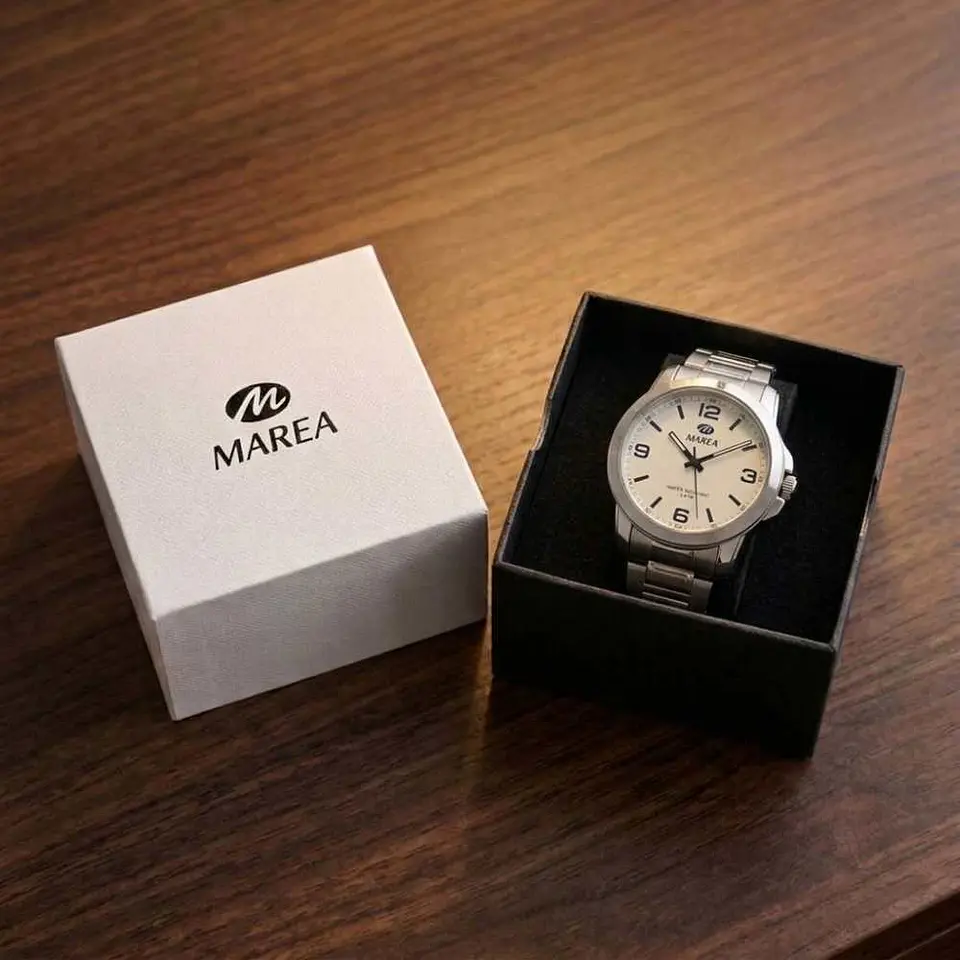 Reloj de acero tres agujas  8