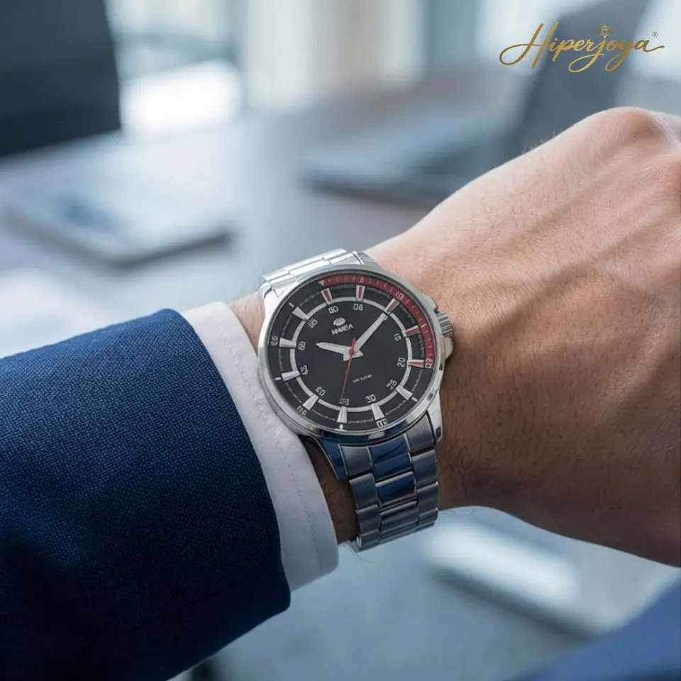 Reloj de acero tres agujas  4