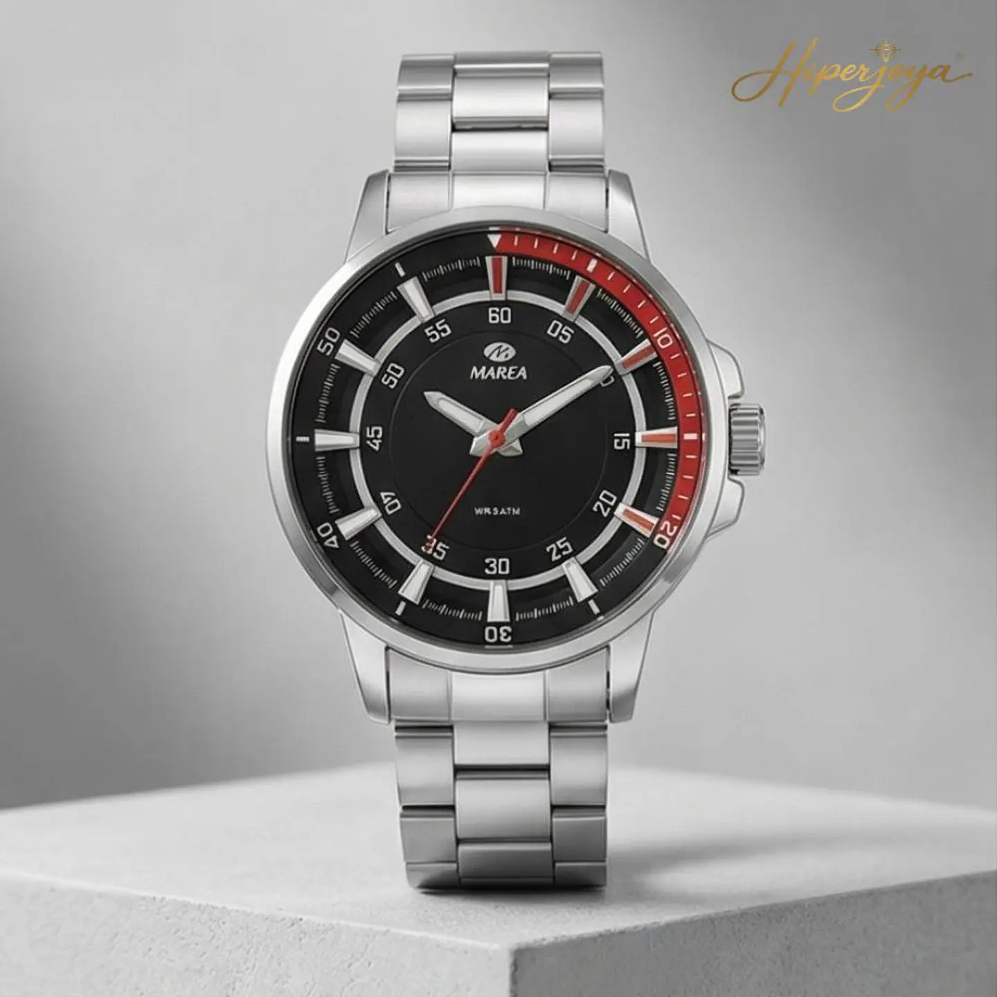 Reloj de acero tres agujas  5