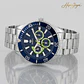 Reloj de acero multifunción azul  - thumbnail 5