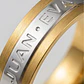 Alianza de oro 18k bicolor con nombre - vignette 3