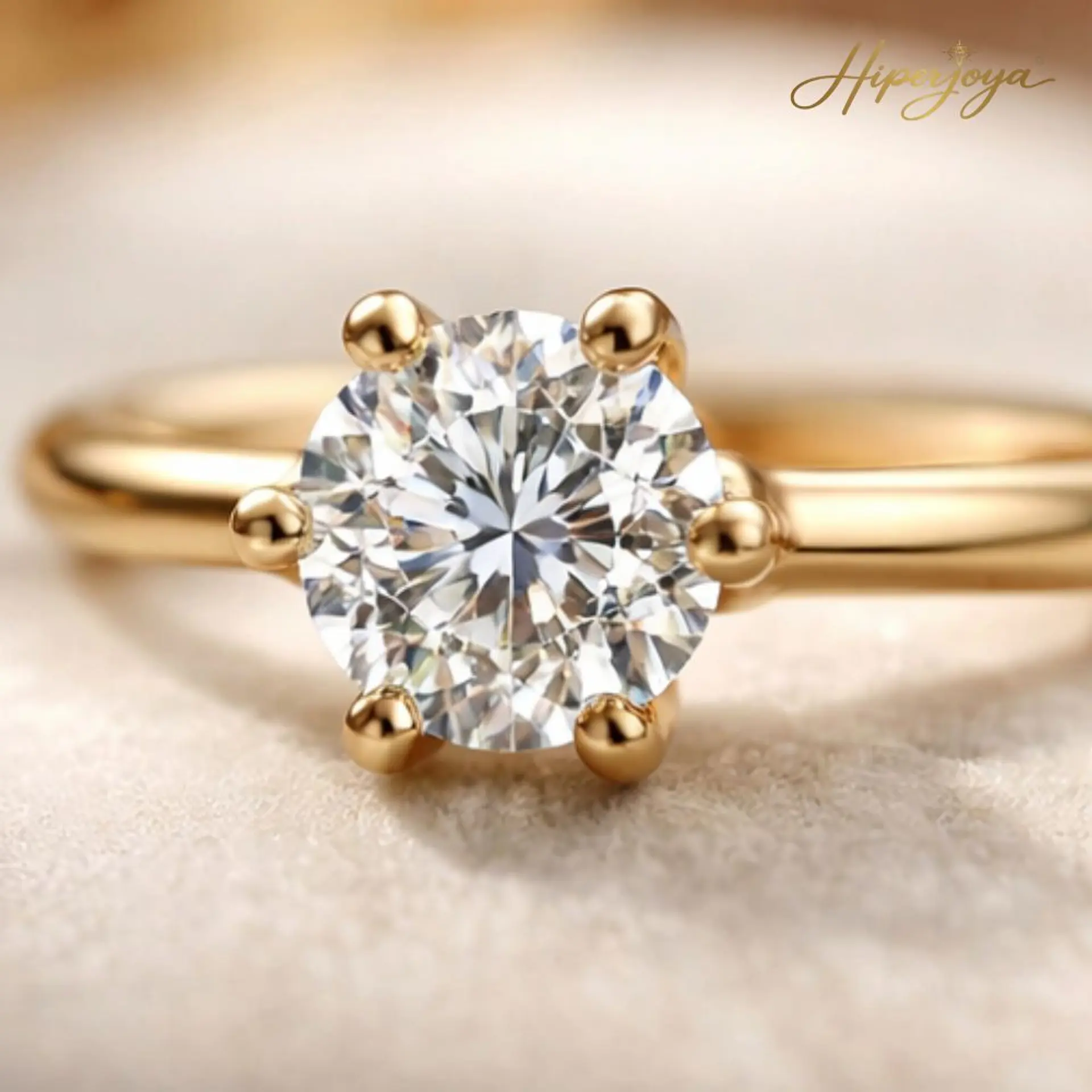 Anillo de compromiso Oro amarillo 18k  3