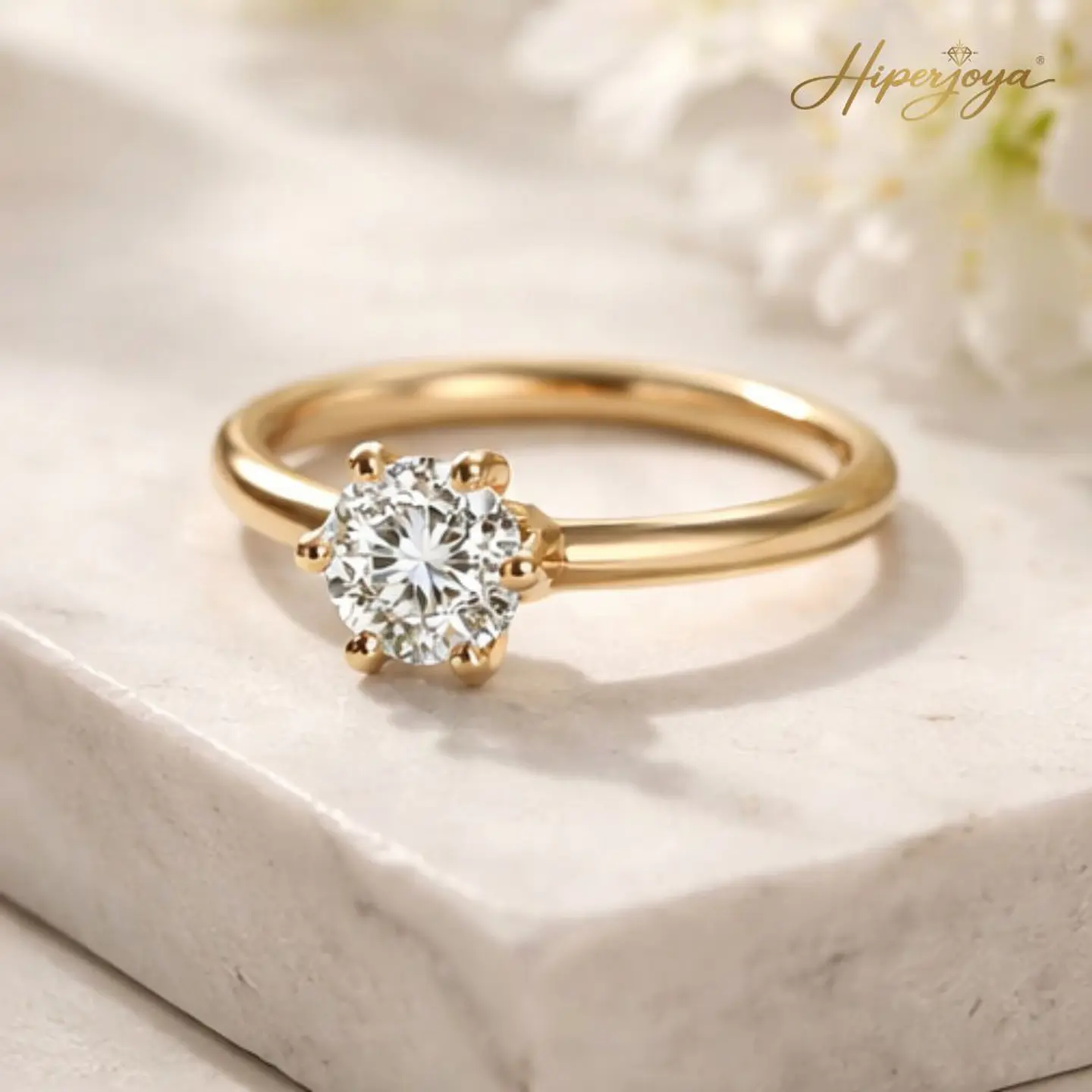 Anillo de compromiso Oro amarillo 18k  4