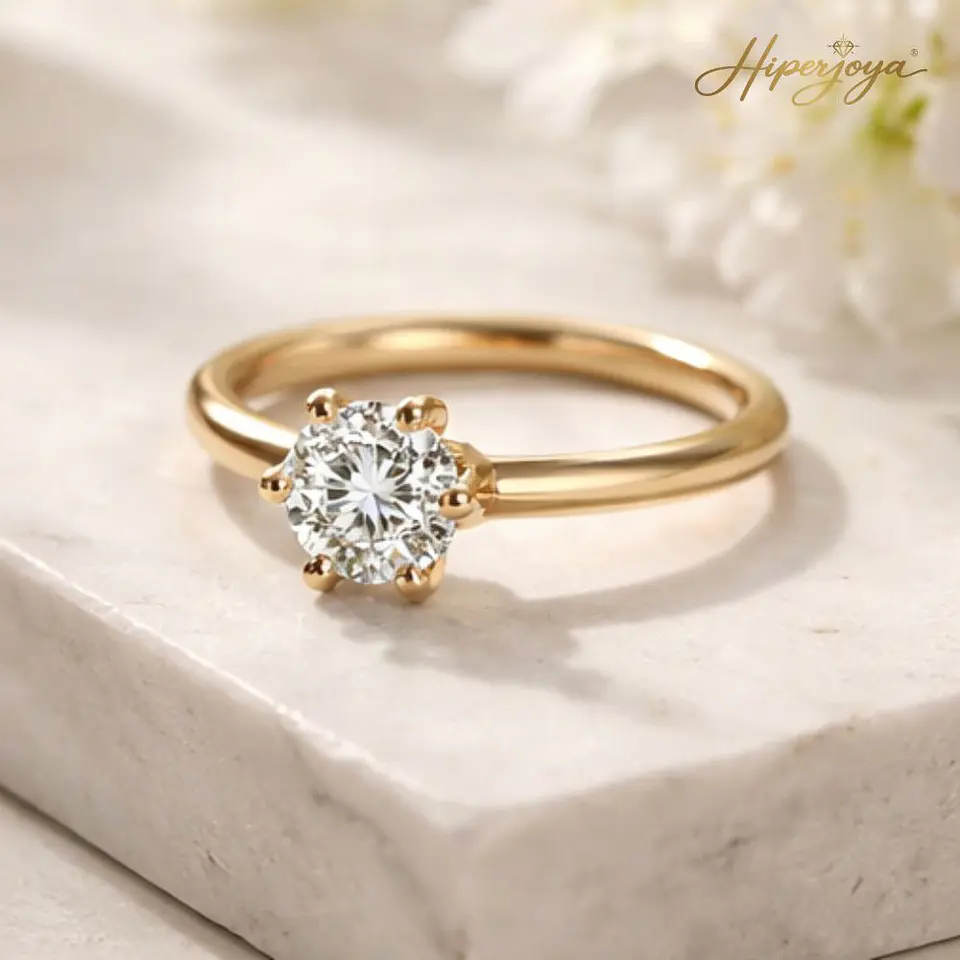 Anillo de compromiso Oro amarillo 18k  4