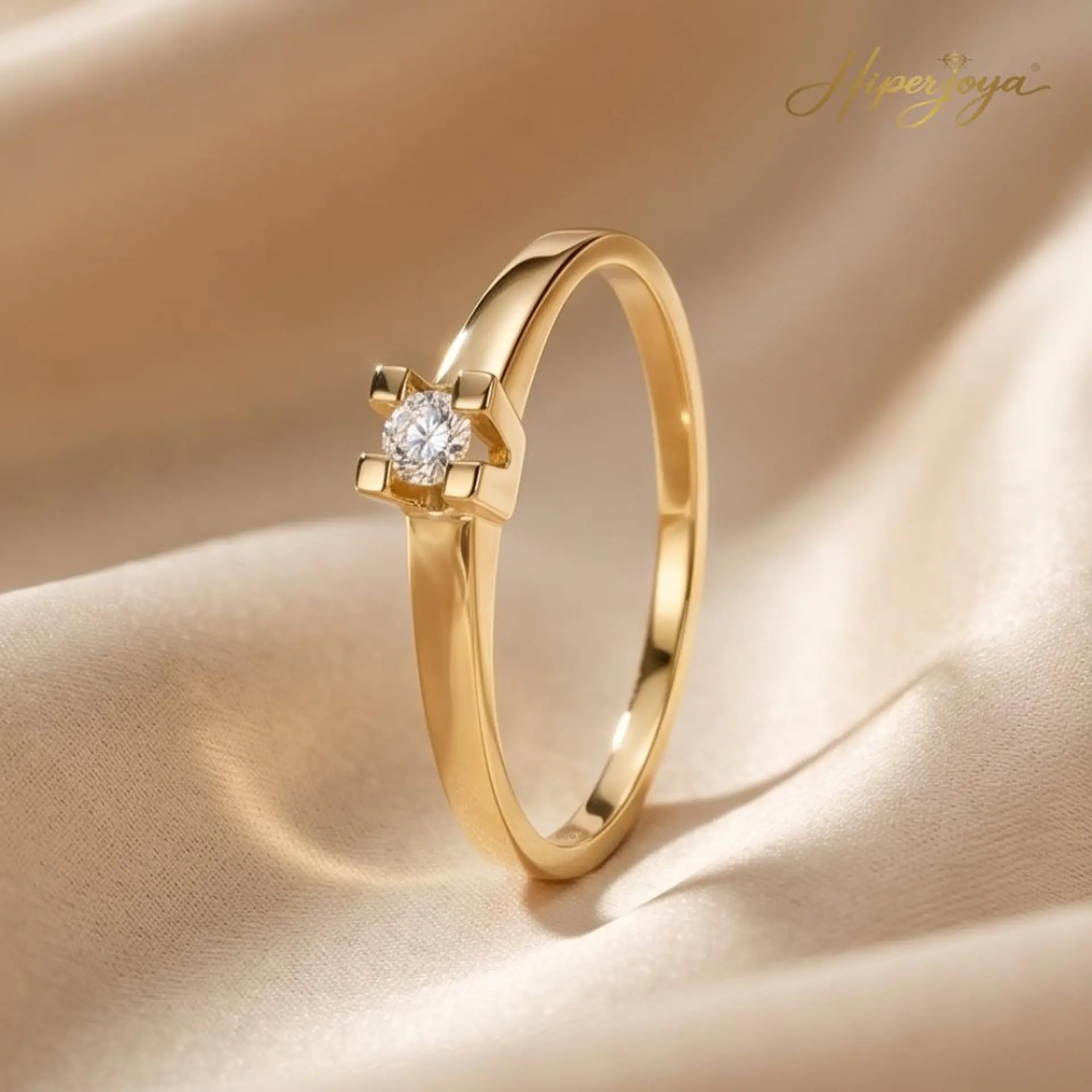 Anillo de mujer para pedida de mano Oro 18k  4