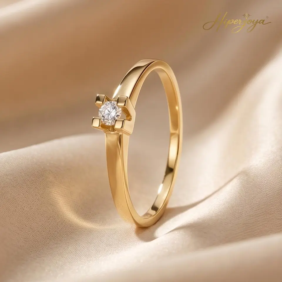 Anillo de mujer para pedida de mano Oro 18k  4