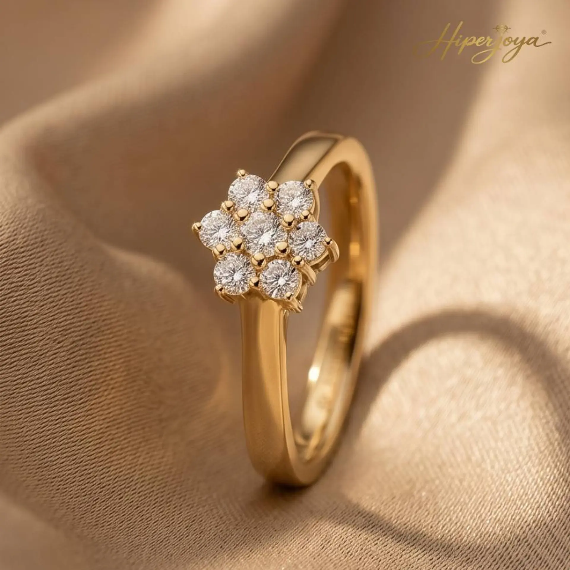 Anillo de compromiso Oro 18k y diamantes 4