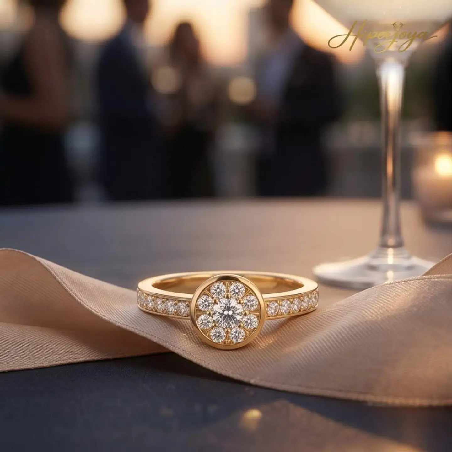 Anillo para pedida de mano Oro 18k y diamantes 4