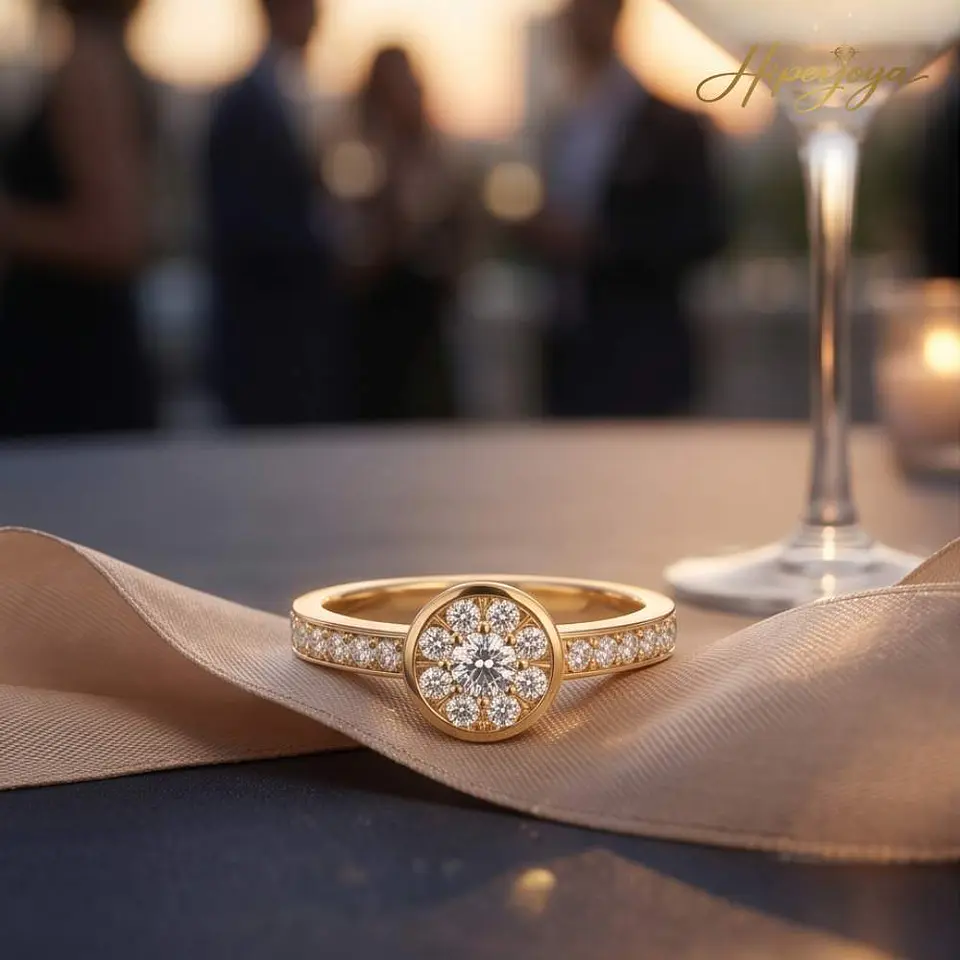 Anillo para pedida de mano Oro 18k y diamantes 4