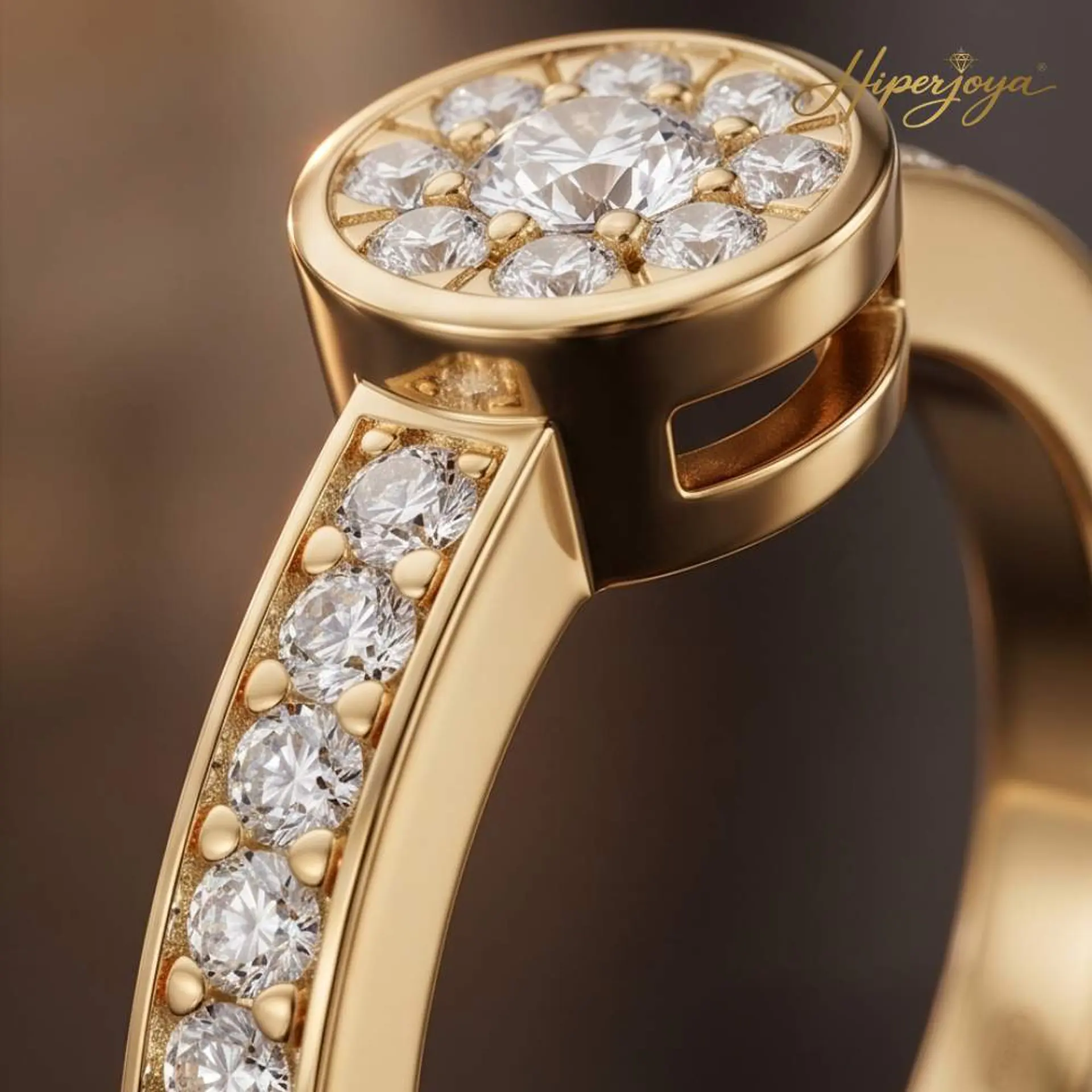 Anillo para pedida de mano Oro 18k y diamantes 5
