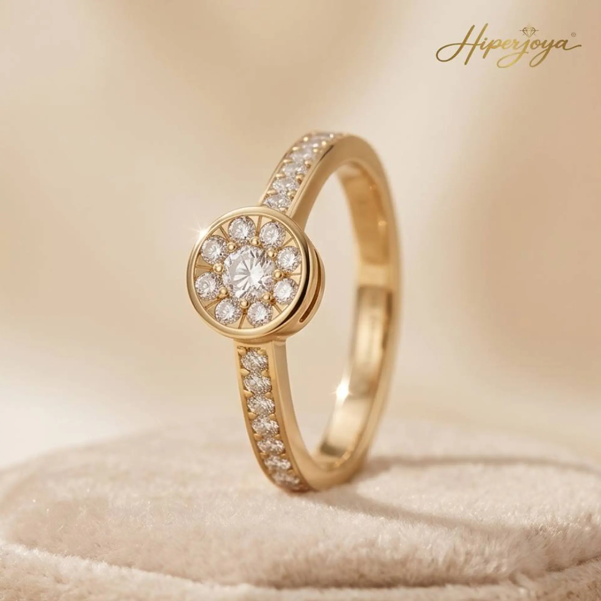Anillo para pedida de mano Oro 18k y diamantes 6