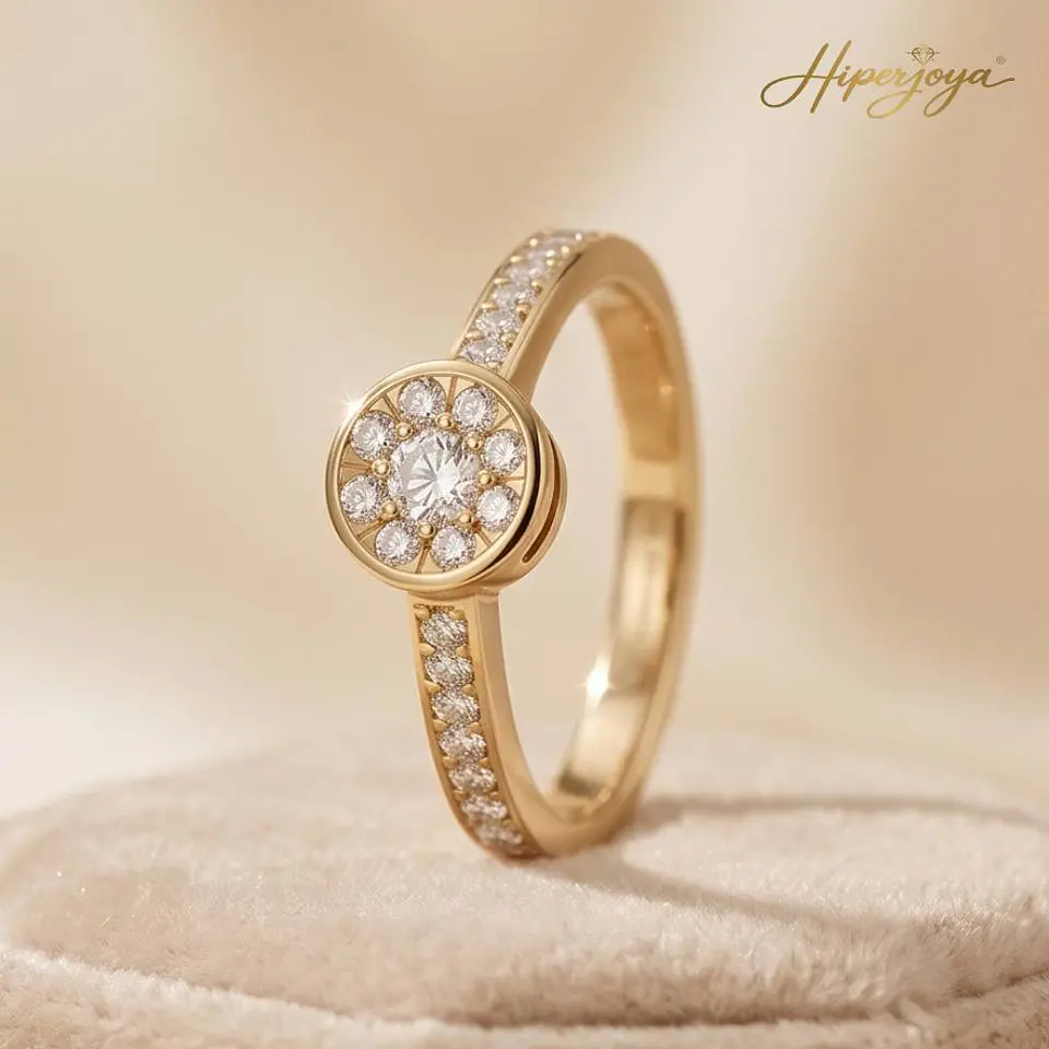 Anillo para pedida de mano Oro 18k y diamantes 6