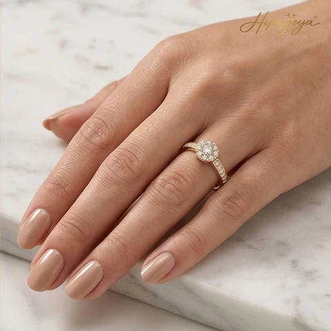 Anillo de Oro amarillo 18k para mujer