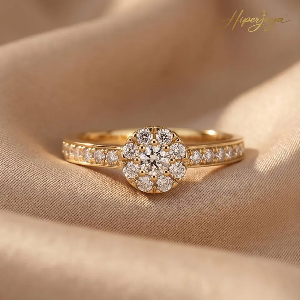 Anillo de Oro amarillo 18k para mujer 4