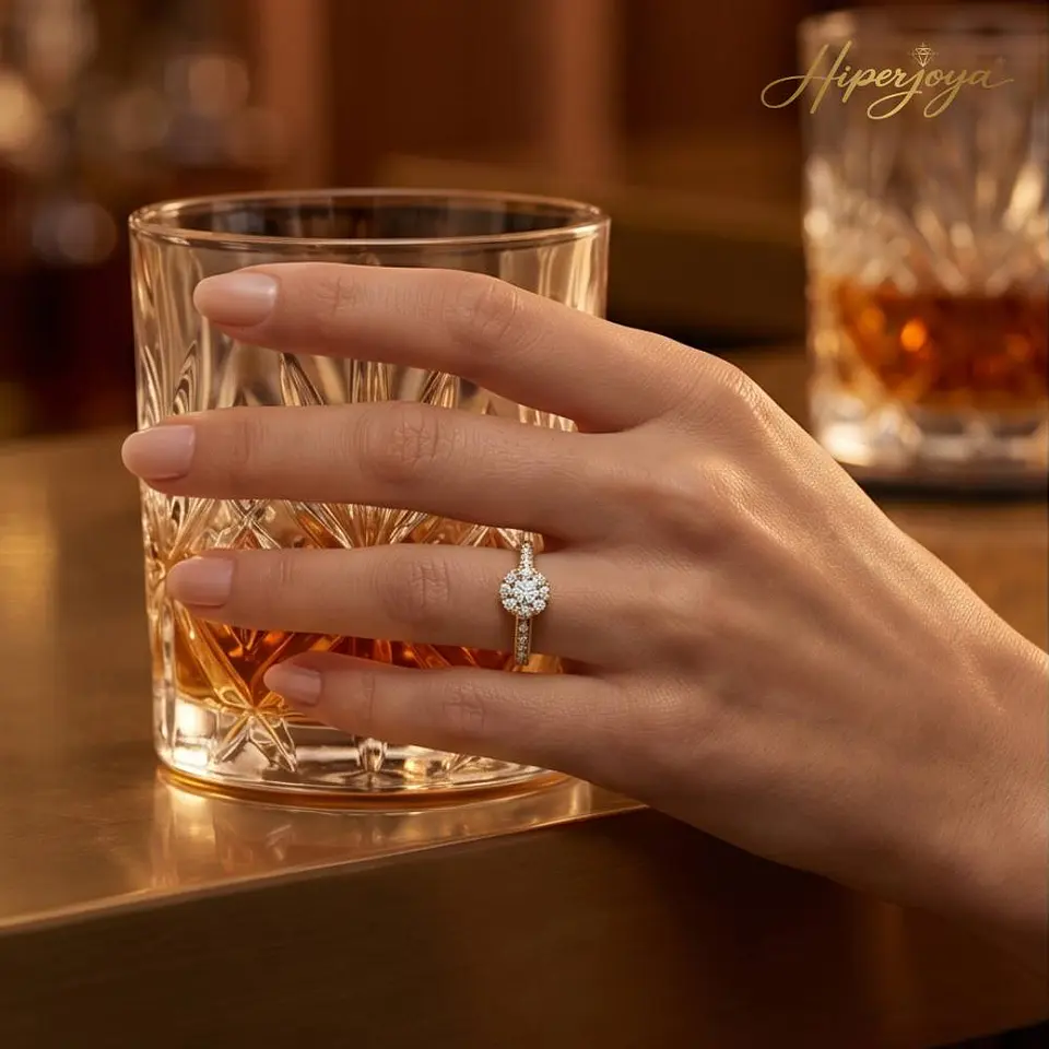 Anillo de Oro amarillo 18k para mujer 5