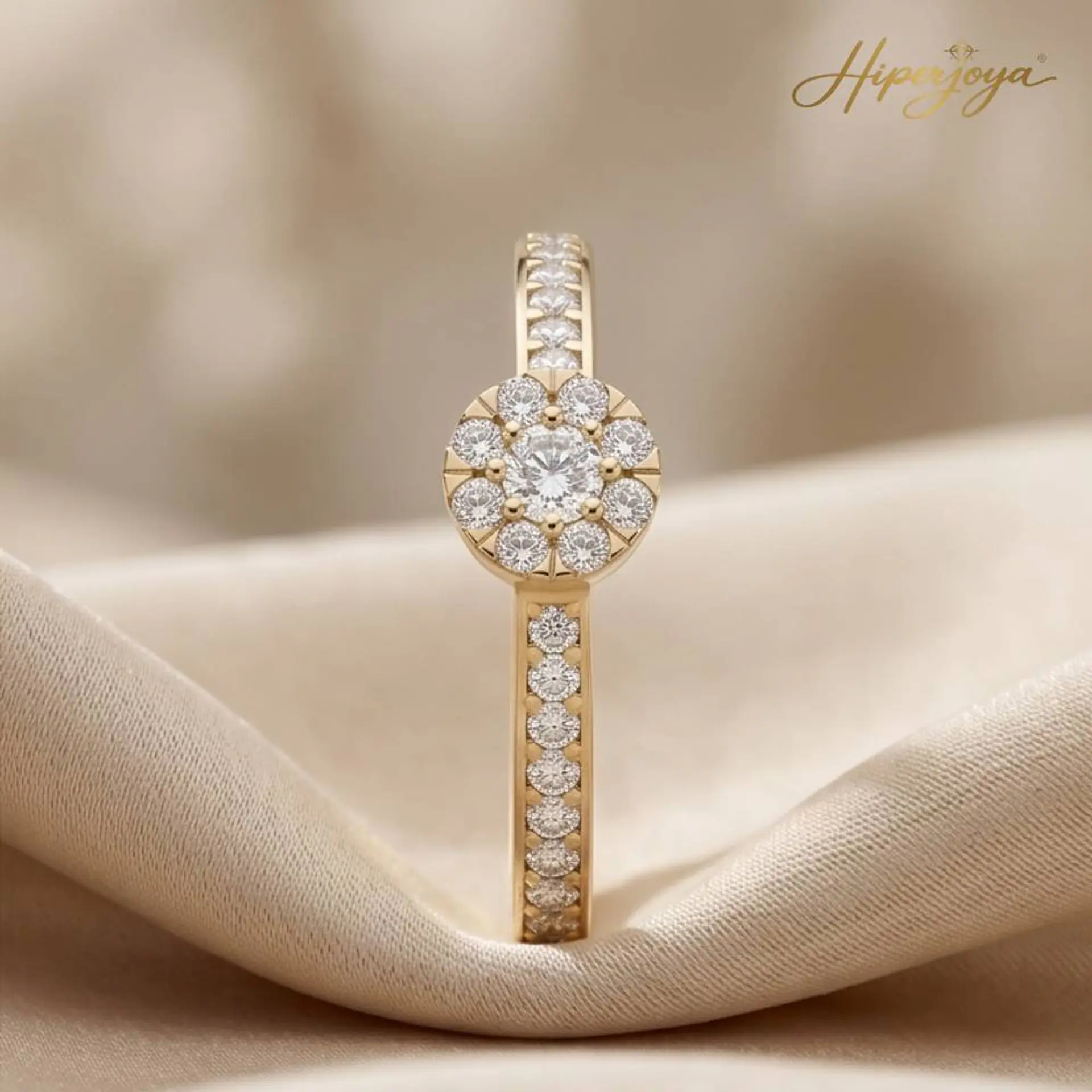 Anillo de Oro amarillo 18k para mujer 6
