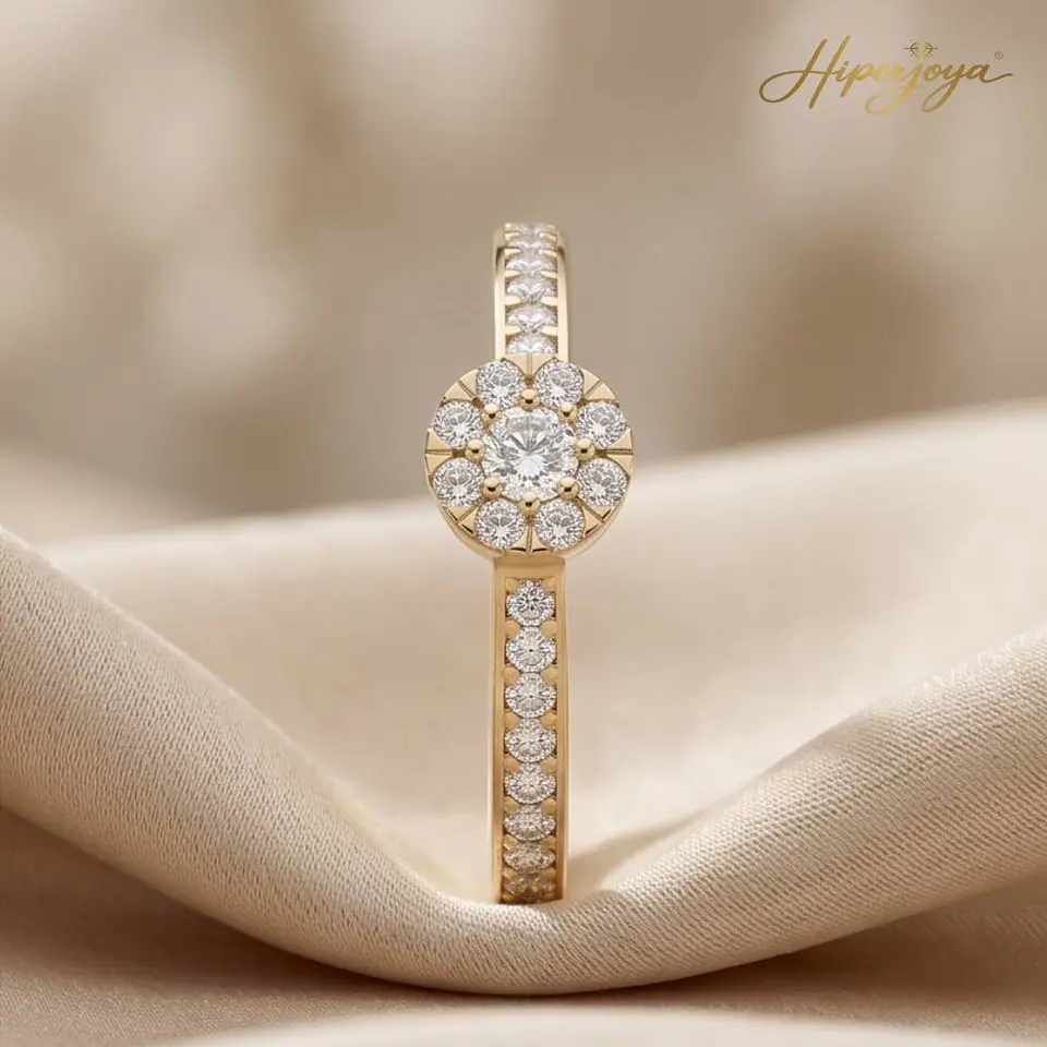 Anillo de Oro amarillo 18k para mujer 6