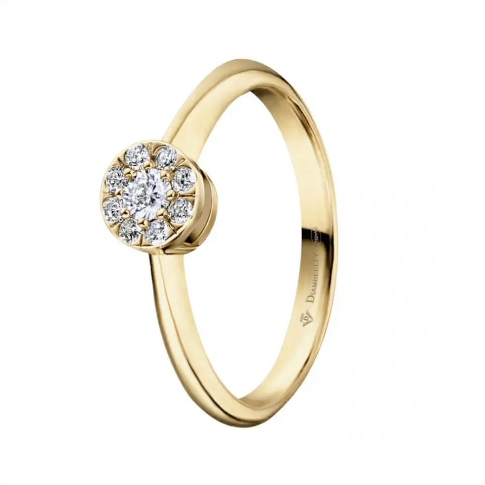 Anillo de Oro amarillo 18k con diamantes 1