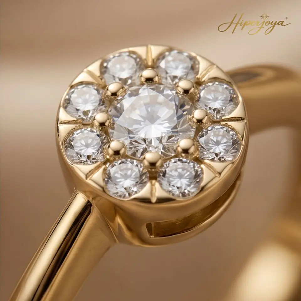 Anillo de Oro amarillo 18k con diamantes 3