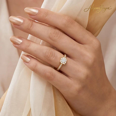 Anillo Oro amarillo 18k para pedida