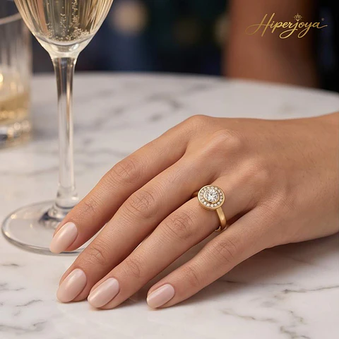 Anillo de compromiso para mujer Oro amarillo 18k 