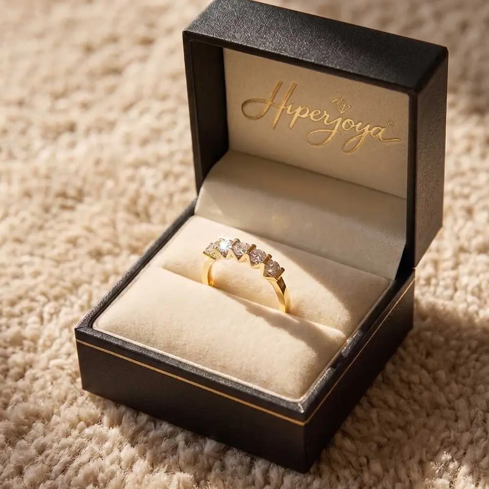 Anillo para mujer de Oro amarillo 18k con diamantes  5