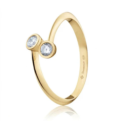 Anillo Oro amarillo de compromiso 18k