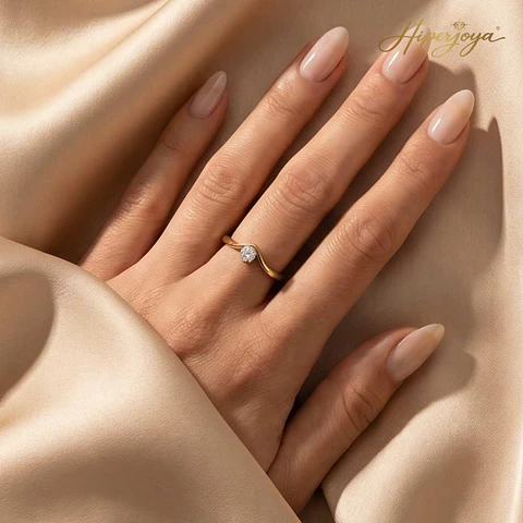 Anillo con diamante Oro 18k