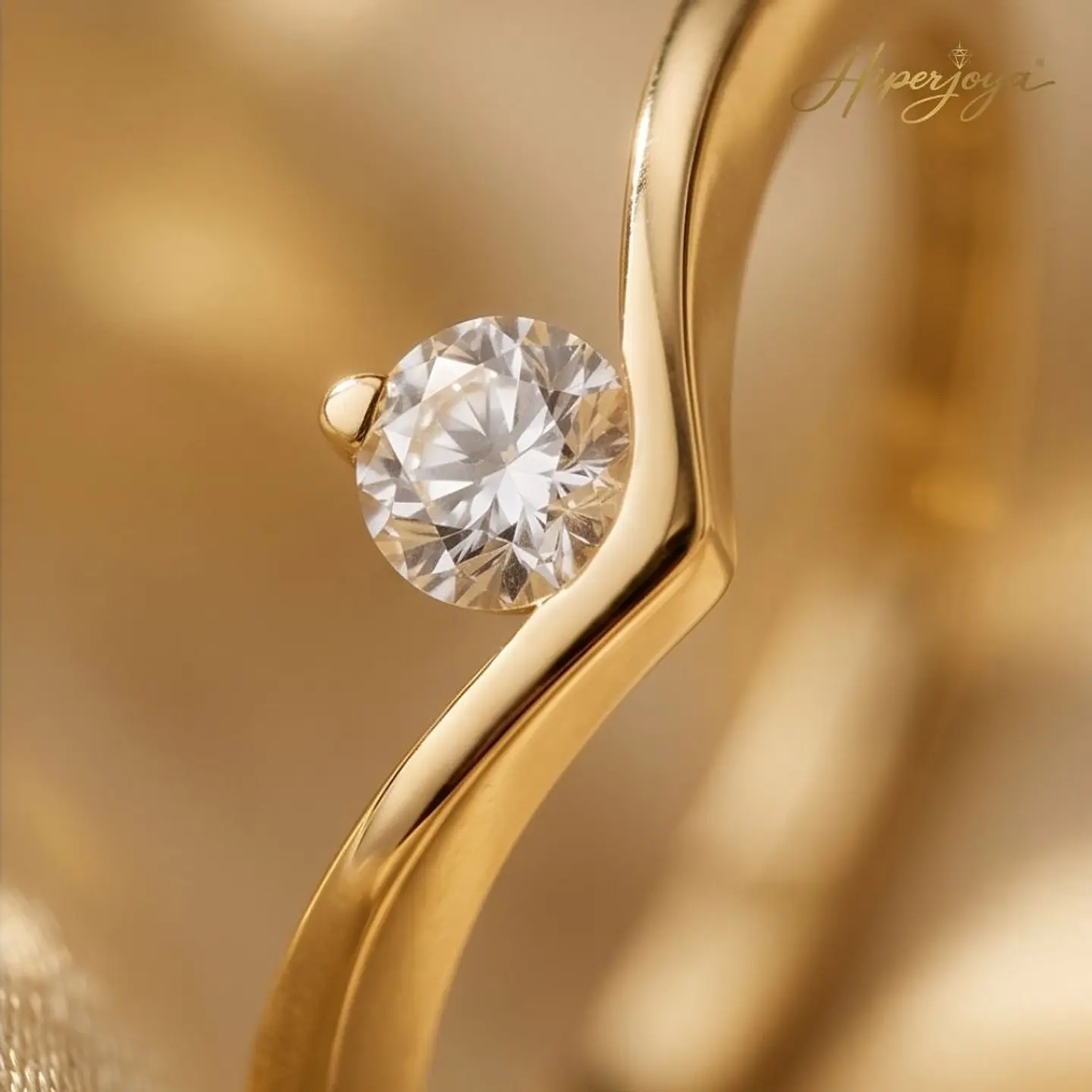 Anillo con diamante Oro 18k 6