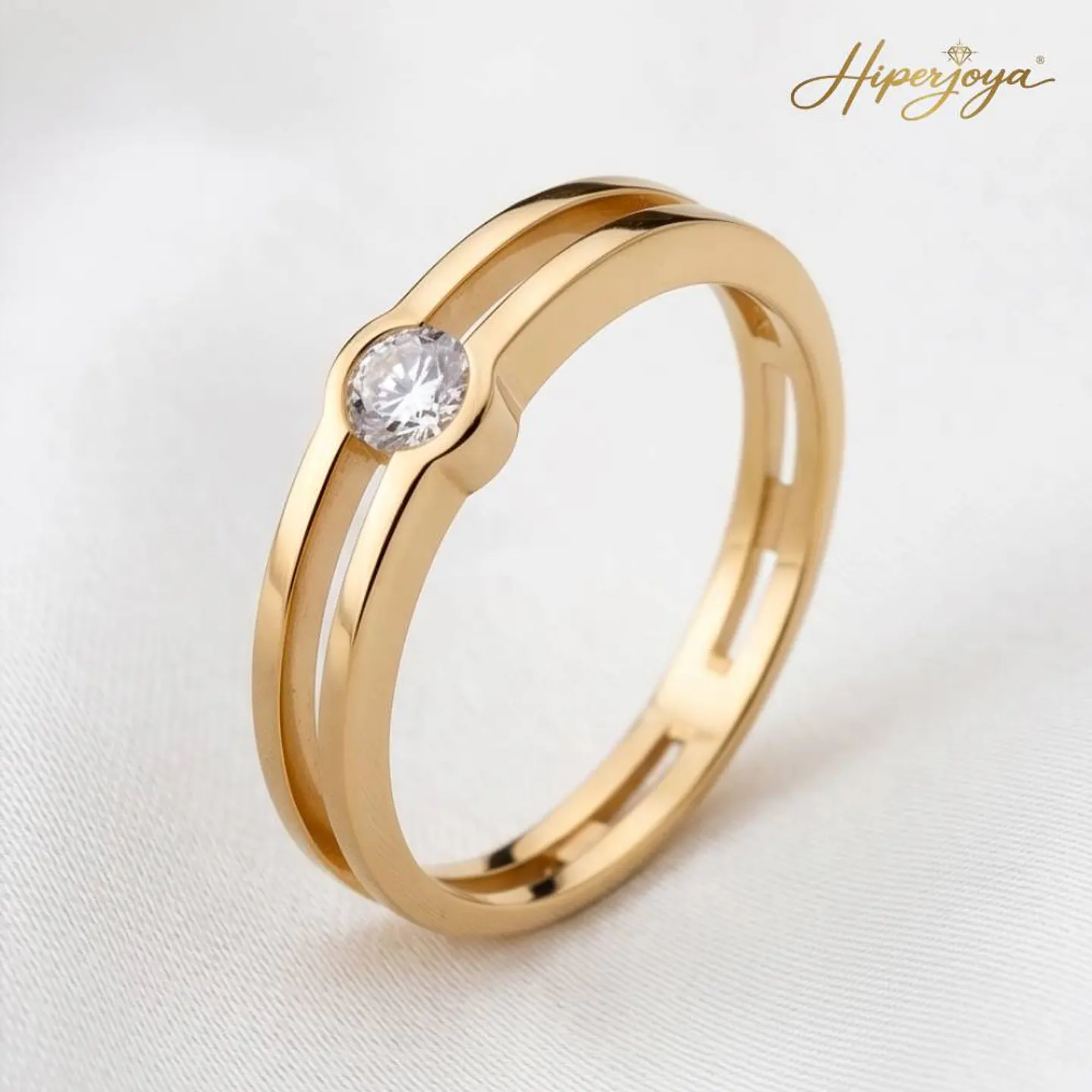 Anillo de Oro 18k con diamante 3