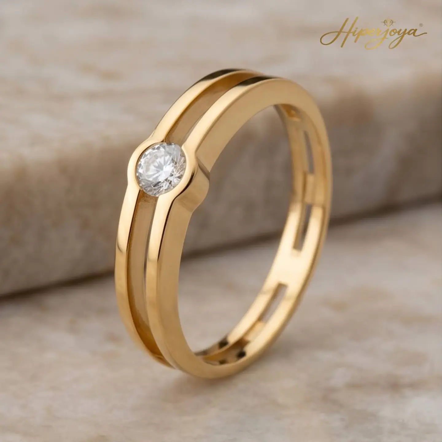 Anillo de Oro 18k con diamante 5