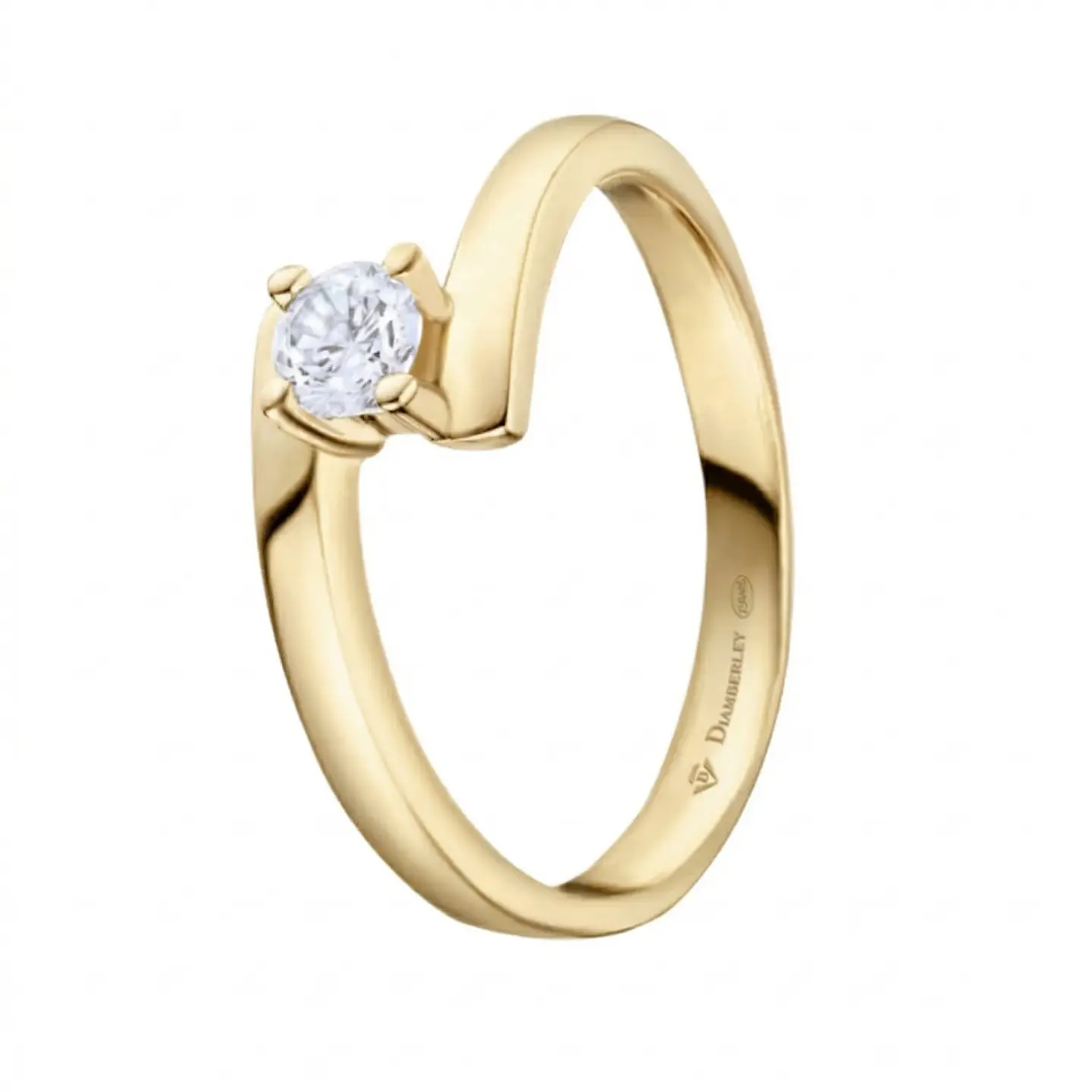 Anillo de compromiso en Oro amarillo 18k  1