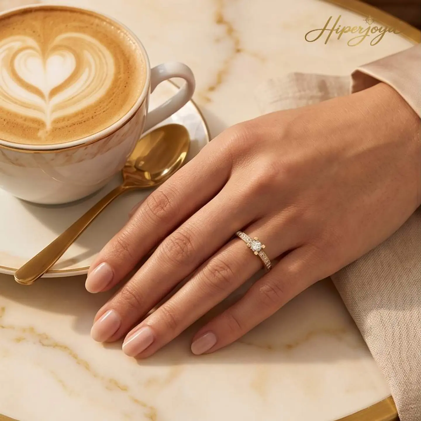 Anillo en Oro amarillo 18k y diamantes 2