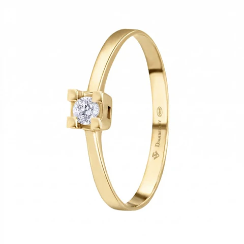Anillo con diamantes en Oro amarillo 18k