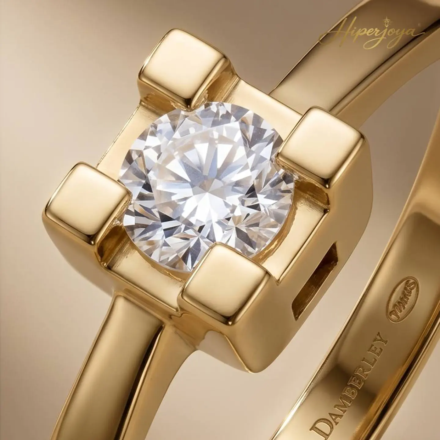 Anillo con diamantes en Oro amarillo 18k 3