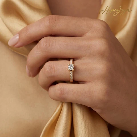 Anillo solitario para mujer