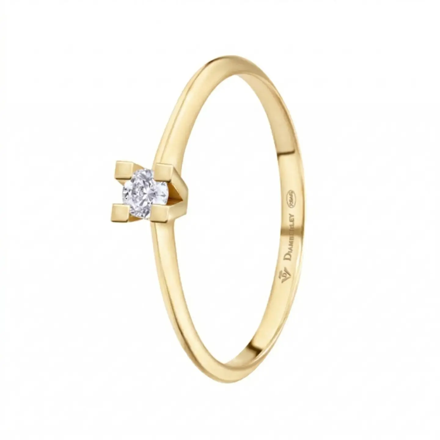 Anillo solitario con diamantes  1