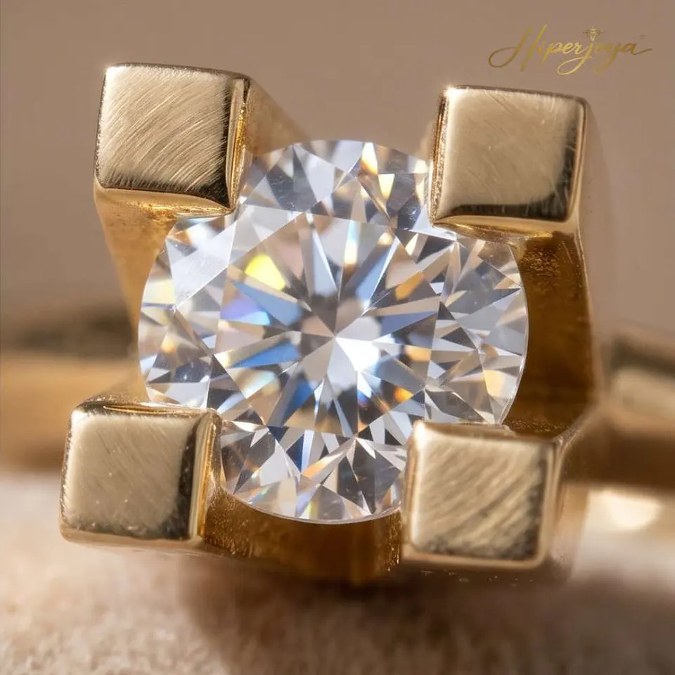 Anillo solitario con diamantes  6