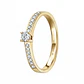 Anillo solitario Oro amarillo 18k - thumbnail 1