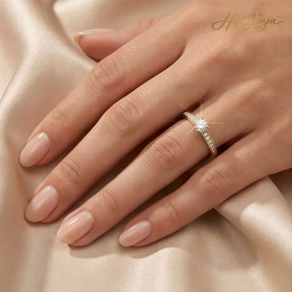 Anillo solitario Oro amarillo 18k 5