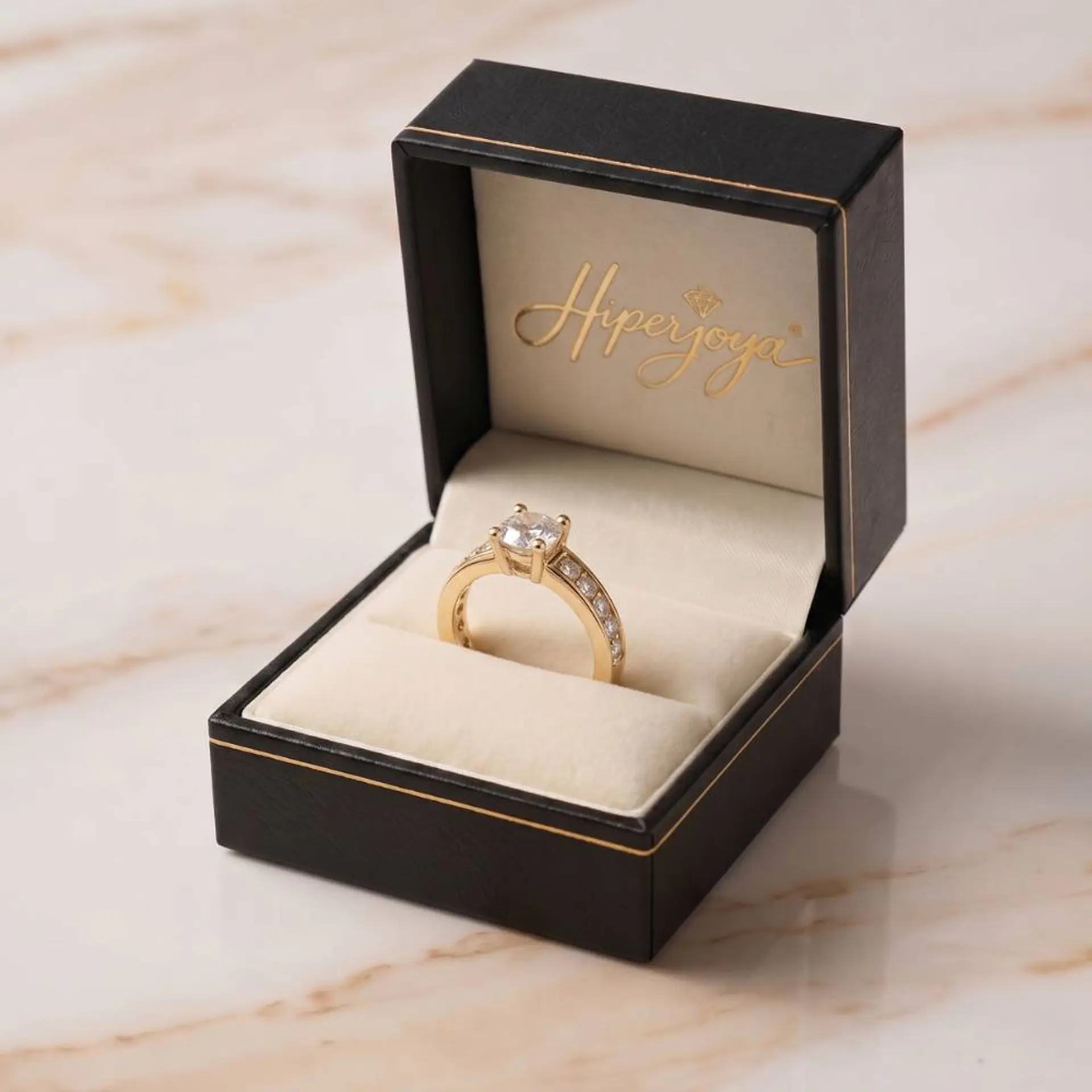 Anillo solitario Oro amarillo 18k 7