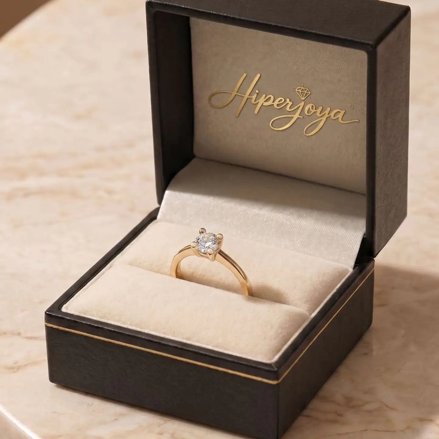 Anillo de Oro amarillo 18k solitario 4