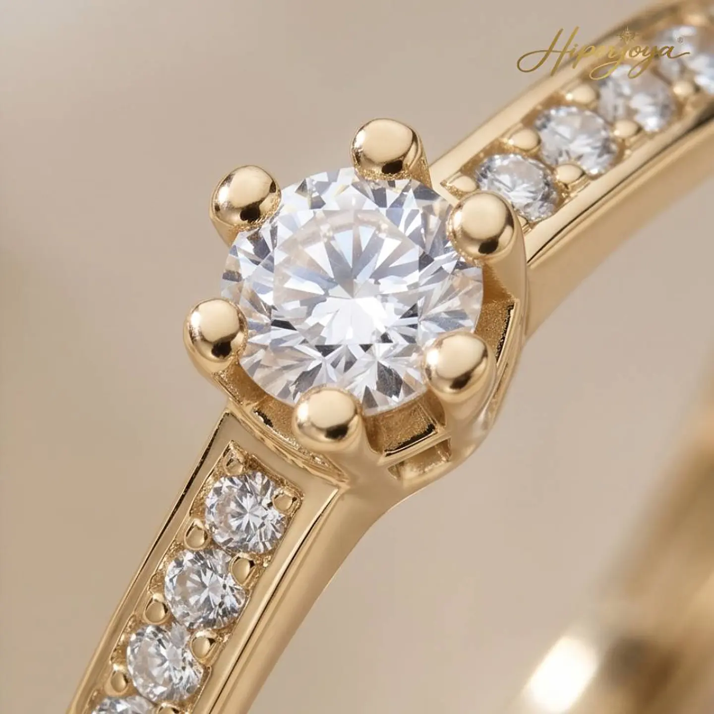 Anillo solitario para pedido de mano 3