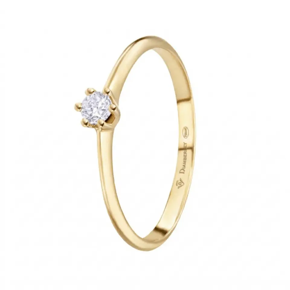 Anillo solitario para pedida Oro 18k  1