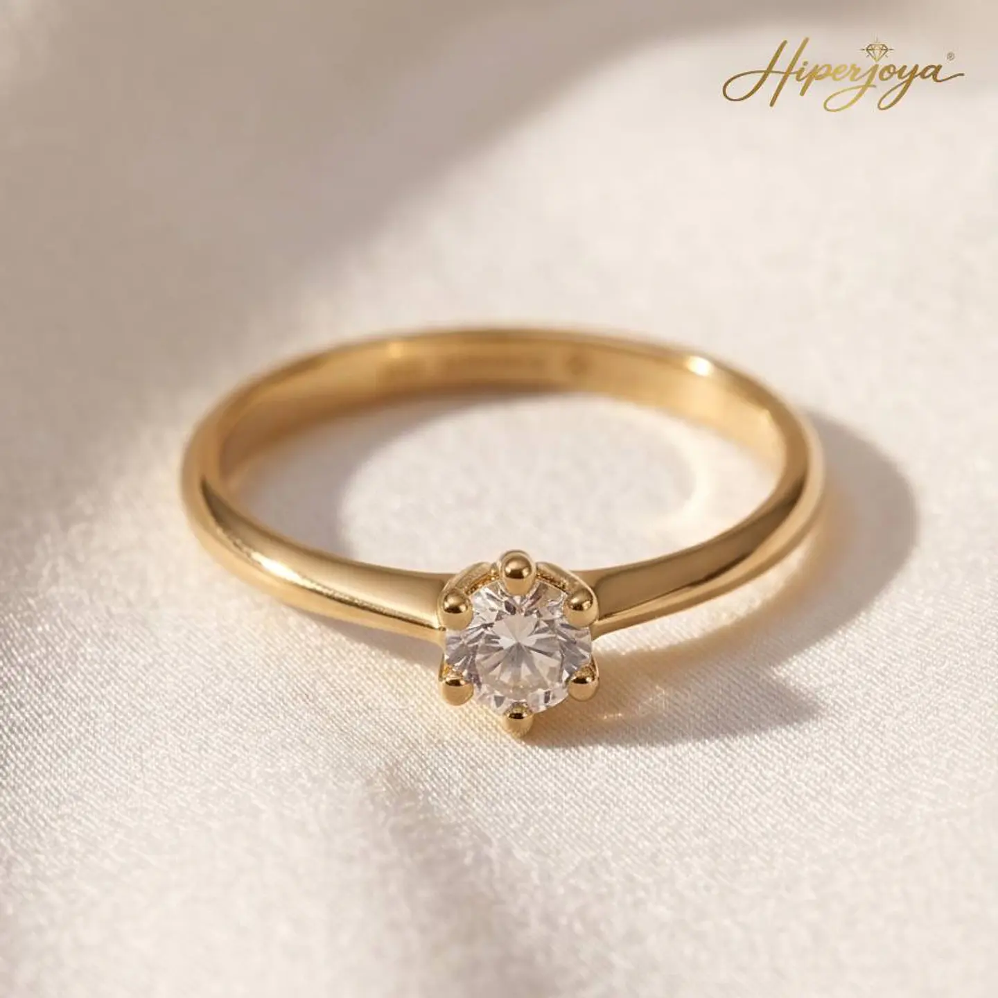 Anillo solitario para pedida Oro 18k  4