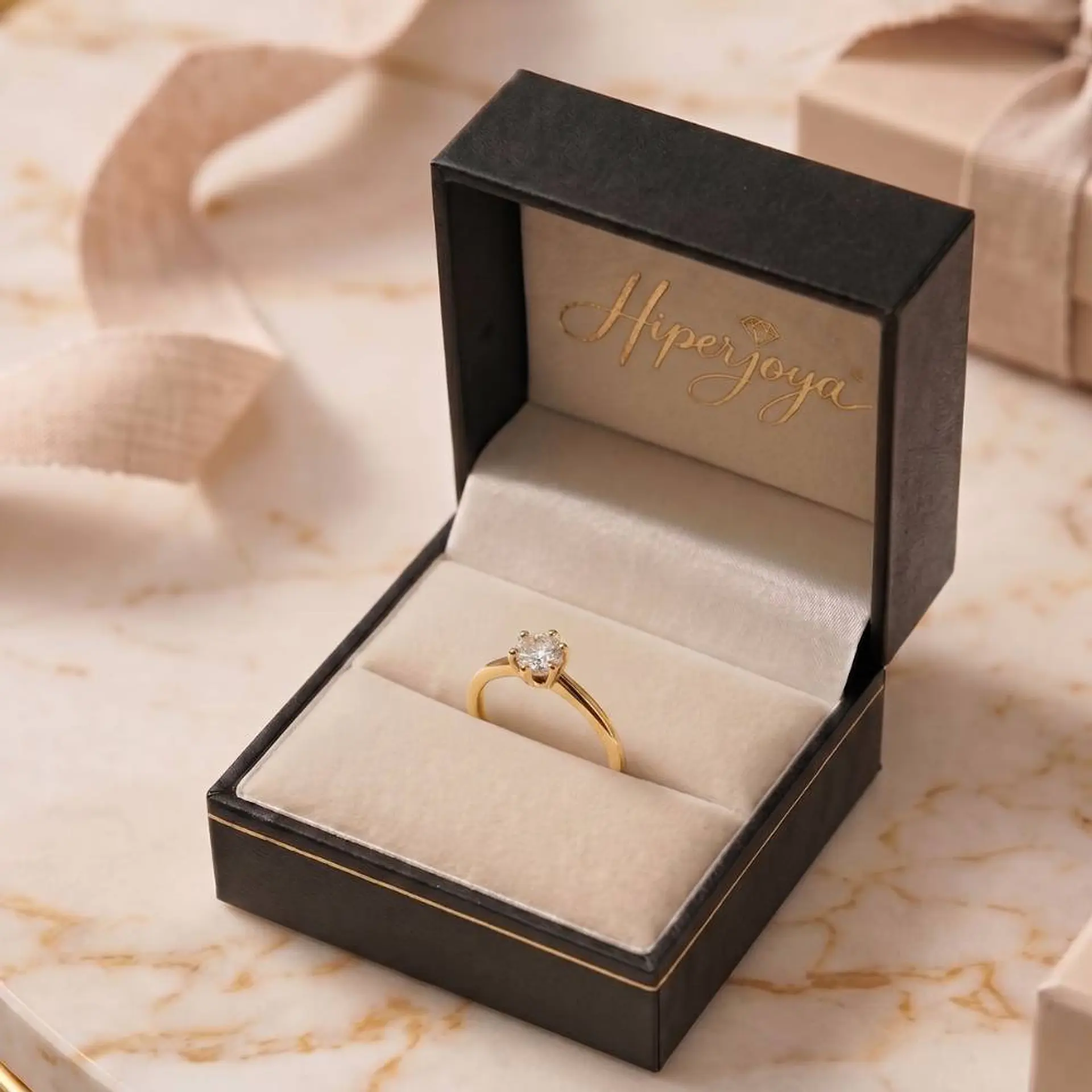 Anillo solitario para pedida Oro 18k  5