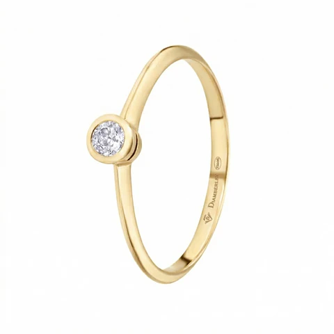Anillo solitario de Oro 18k para noviazgo 
