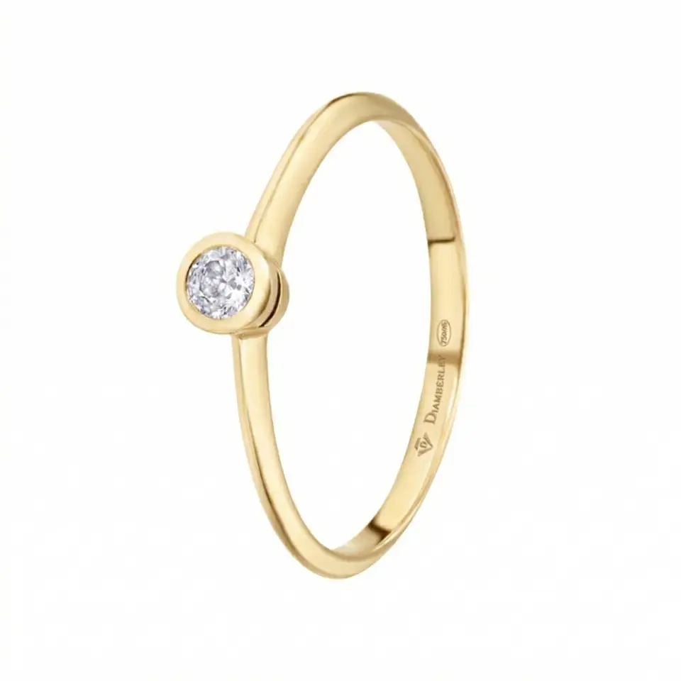 Anillo solitario de Oro 18k para noviazgo  1