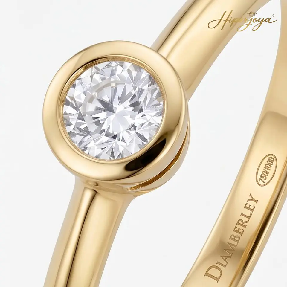 Anillo solitario de Oro 18k para noviazgo  3